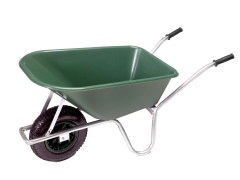 Pro-Bau-Tec Gartenschubkarre Grün 100L PP-Mulde Tragkraft 120kg