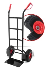 Pro-Bau-Tec Stahl Sackkarre mit pannensicheren PU-Reifen 150kg Tragkraft