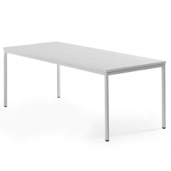 Protaurus Allzweck-Tisch ECO aus beschichtetem Stahl mit Tischplatte 2000x1000mm in hellgrau und Gestell lichtgrau