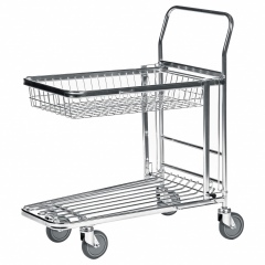 Rollcart C+C Wagen mit 2 Ladeflächen 750x350 / 670x310x120mm Rohr/Draht