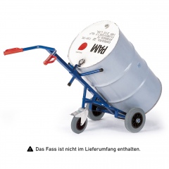 Rollcart Fasskarre mit Stützrolle und Luftbereifung