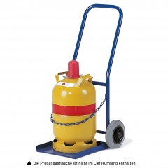 Rollcart Propangasflaschenroller 50kg Traglast für 1 Flasche Ø300mm Vollgummi