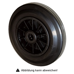 Rollcart Vollgummi-Rolle Ø80x30mm in schwarz 50kg Tragkraft