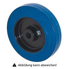 Rollcart Vollgummi-Rolle Ø100x32mm in blau 125kg Tragkraft