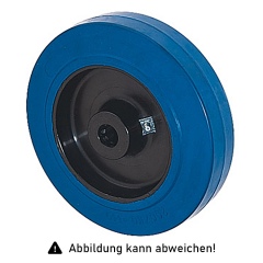 Rollcart Vollgummi-Rolle Ø125x32mm in blau 150kg Tragkraft