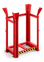 RR Industrietechnik Paletten Richtgestell RRG-10 BxTxH 1340x940x1930 mm RAL 3000 Feuerrot