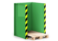 RR Industrietechnik Paletten Stapel Station RPS-10 BxTxH 1020x945x1425 mm RAL 6018 Gelbgrün