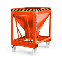 R+R Industrietechnik Silowagen Typ RSLF 600dm³ fahrbar RAL 2004 Reinorange