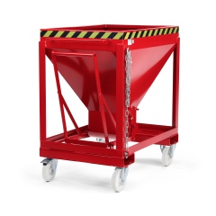 R+R Industrietechnik Silowagen Typ RSLF 600dm³ fahrbar RAL 3000 Feuerrot