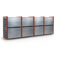 RR Industrietechnik Wabenregal RWR-24/6 6000x1000x1000mm mit 24 Fächern RAL 2004 Reinorange