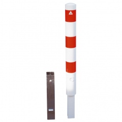 Schake Absperrpfosten herausnehmbar aus Stahlrohr Ø108x2,9mm mit Stahlkappe 900mm Überflur