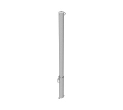 Schake Absperrpfosten herausnehmbar für Vorhängeschloss aus Stahlrohr verzinkt Ø60x2,5mm mit Stahlkappe 900mm Überflur mit 1 Öse