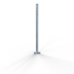 Schake Absperrpfosten aus Stahlrohr verzinkt Ø42x2,5mm mit Kunststoffkappe 900mm Überflur für Dübelbefestigung ohne Ösen