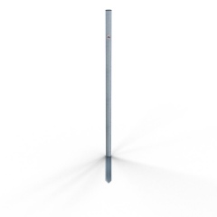Schake Absperrpfosten aus Stahlrohr verzinkt Ø42x2,5mm mit Kunststoffkappe 900mm Überflur zum Einschlagen ohne Ösen