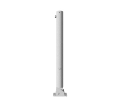 Schake Absperrpfosten umlegbar aus Stahlrohr verzinkt Ø76x2,5mm mit Dübelbefestigung, Dreikantverschluss und Stahlkappe 900mm Überflur