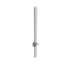 Schake Absperrpfosten umlegbar zum Einbetonieren aus Stahlrohr verzinkt Ø60x2,5mm mit Profilzylinderschloss und Stahlkappe 900mm Überflur
