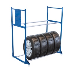 VARIOfit Reifenregal aus Stahl 300kg Traglast mit 2 Etagen