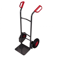 VARIOfit Stahlrohrkarren 200kg Traglast mit gebogenen Querstreben und Sicherheitshandgriffen