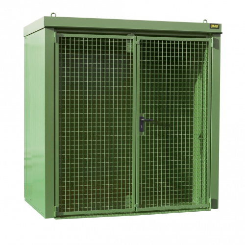 Bauer Gasflaschen-Container GFC-B M1, Resedagrün für 28x Gasflaschen Ø 230 mm