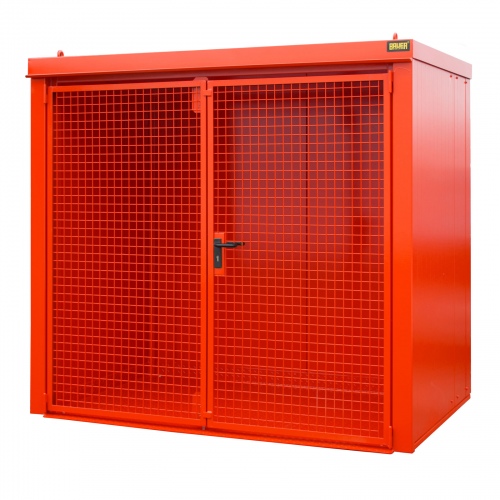 Bauer Gasflaschen-Container GFC-B M3, Feuerrot für 45x Gasflaschen Ø 230 mm