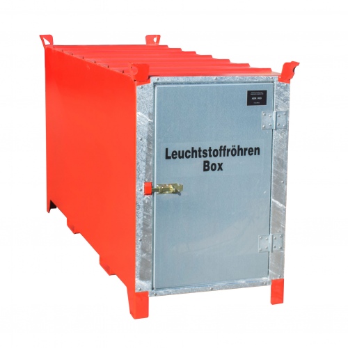 Bauer Leuchtstoffröhren-Box SL 200 nach ADR/RID 1.1.3.10c, Feuerrot mit verzinkter Tür