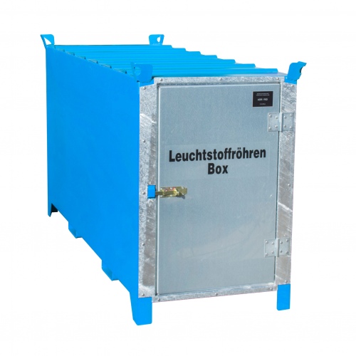 Bauer Leuchtstoffröhren-Box SL 200 nach ADR/RID 1.1.3.10c, Lichtblau mit verzinkter Tür