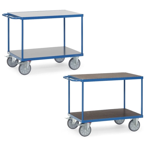Fetra Super-MultiVario-Transporter Tischwagen mit wasserfesten oder Hart-PVC -Plattformen