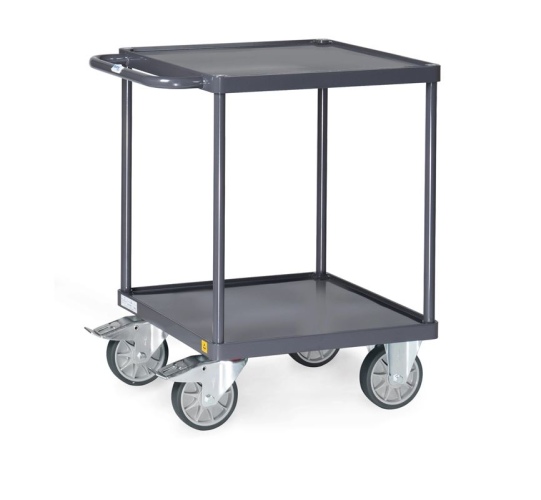 Fetra ESD Tischwagen Stahlblech Wannen Ladefläche 600x600mm