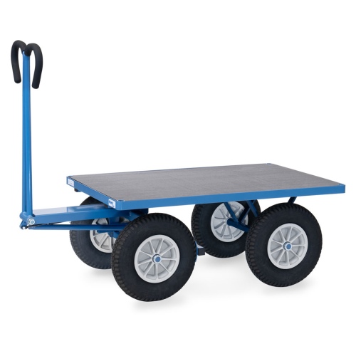 Fetra Handpritschenwagen mit Polyurethanbereifung, 1200x800mm Ladefläche 750kg Tragkraft