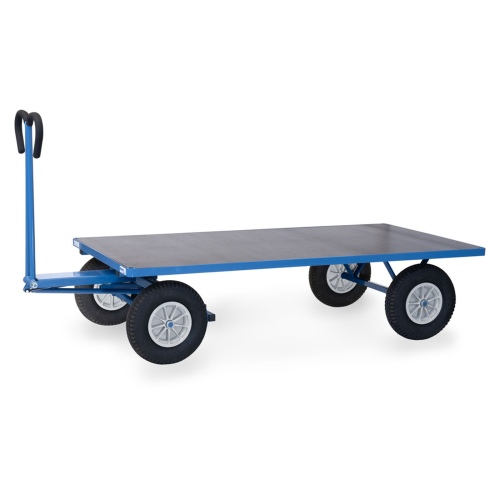 Fetra Handpritschenwagen mit Polyurethanbereifung, 2000x1000mm Ladefläche 750kg Tragkraft