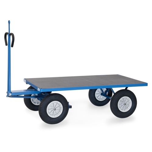 Fetra Handpritschenwagen mit Zugöse und Polyurethanbereifung, 1600x900mm Ladefläche 750kg Tragkraft