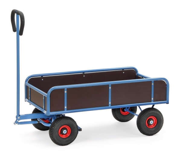 Fetra Handwagen mit 4 Wänden Vollgummibereifung, 400kg Tragkraft