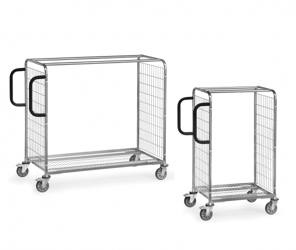 Fetra Kommissionierwagen aus Drahtschweißgitter, 1225 mm hoch
