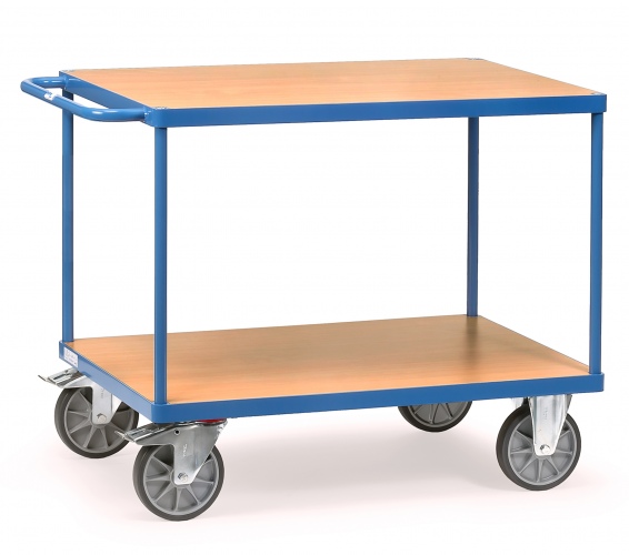 Fetra Tischwagen mit Holzwerkstoffplatten 2 Etagen 1197x609x900mm Außenmaße