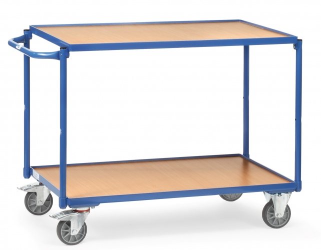 Fetra Tischwagen mit Holzwerkstoffplatten 2 Etagen 1020x500x830mm Außenmaße