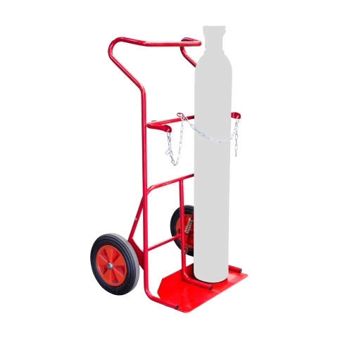 FIMM Sackkarre mit Kipphilfe für 2 Flaschen Tragkraft 250kg mit 400mm Gummi Reifen