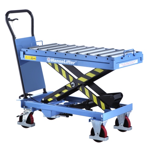 Hanselifter Hubtischwagen mit Rollenbahn SPR500 Hubhöhe 1054mm Tragkraft 500kg