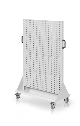 Kappes RasterMobil® mobiler Arbeitsplatzschrank Größe #4 1580x1000x500mm 8x Lochplatte lichtgrau
