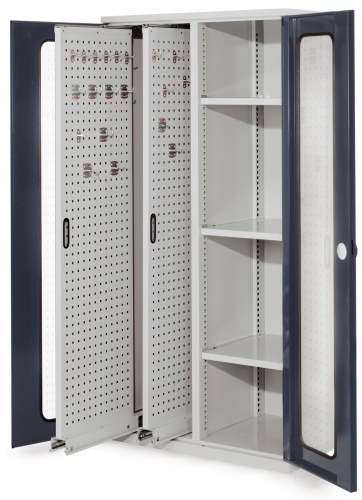 Kappes ®RasterPlan Vertikalschränke 1950x1000x600mm Modell 80 Sichtfenstertüren anthrazitgrau