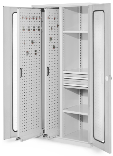 Kappes ®RasterPlan Vertikalschränke 1950x1000x600mm Modell 81 Sichtfenstertüren lichtgrau
