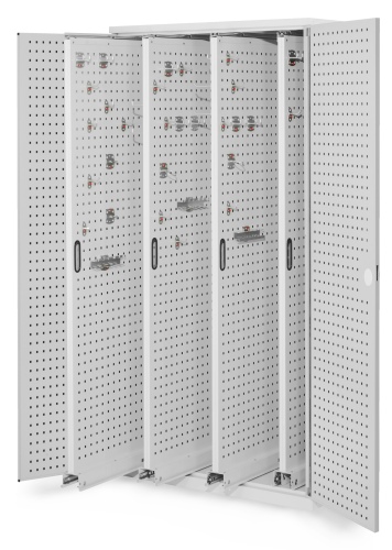 Kappes ®RasterPlan Vertikalschränke 1950x1000x600mm Modell 83 Lochplattentüren lichtgrau