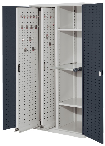 Kappes ®RasterPlan Vertikalschränke 1950x1000x600mm Modell 84 Lochplattentüren anthrazitgrau