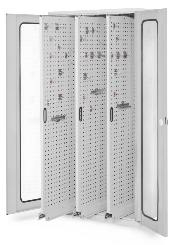 Kappes ®RasterPlan Vertikalschränke 1950x1000x600mm Modell 85 Sichtfenstertüren lichtgrau