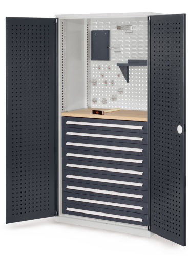 Kappes ®RasterPlan Schubladenschränke 1950x1000x600mm Lochplattentüren Modell 17 anthrazitgrau