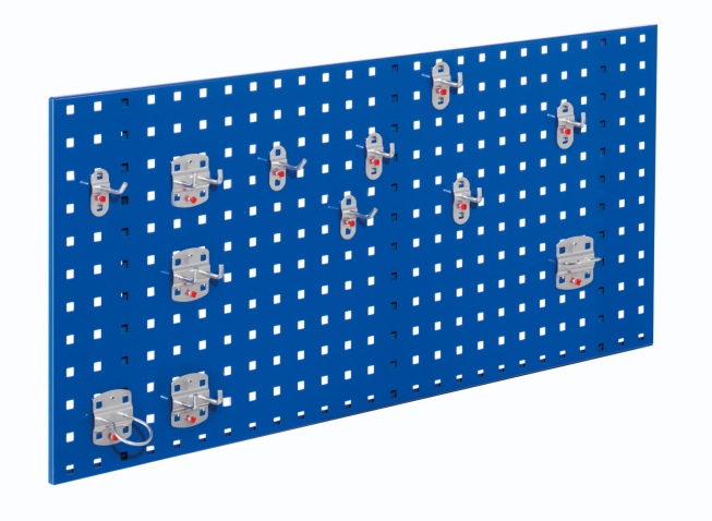 Kappes ®RasterPlan Einsteigerset #2 1x Lochplatte 1000x450mm 1x Werkzeughaltersortiment 12-teilig Enzianblau RAL 5010