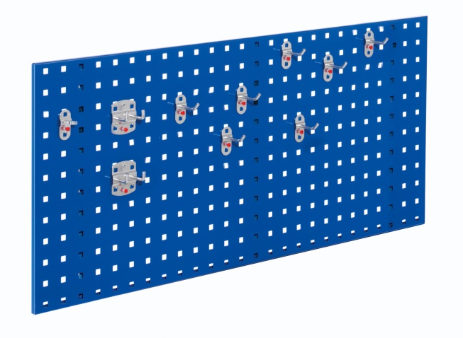 Kappes ®RasterPlan Einsteigerset #5 1x Lochplatte 1000x450mm 1x Werkzeughaltersortiment 10-teilig Enzianblau RAL 5010