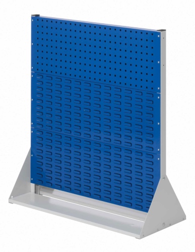 Kappes ®RasterPlan Stellwände doppelseitig Größe #3 - 2x Lochplatten 4x Schlitzplatten Enzianblau RAL 5010