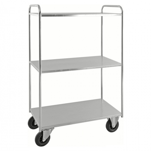 Kongamek Etagenwagen voll verschweisst 1490mm hoch mit 3 Böden verzinkt 24mm Rand ohne Bremse
