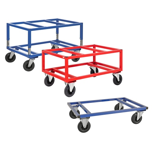 Kongamek Palettenwagen in blau oder rot 305-655mm hoch für Euro-Paletten 1200x800mm