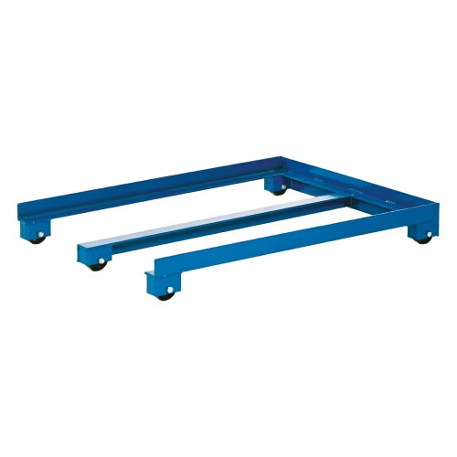 Kongamek Palettenwagen in blau 150mm hoch 1000kg Tragkraft für EUR-Paletten 1200x800mm